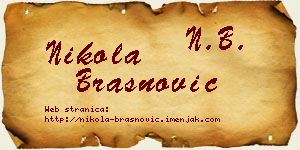Nikola Brašnović vizit kartica